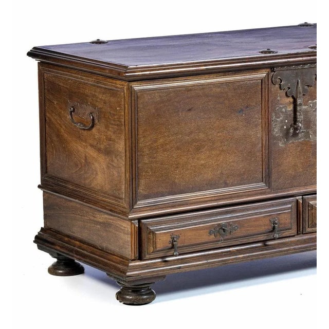 Portuguese Rosewood Chest with Two Drawers, 17th Century For Sale - Image 3 of 5