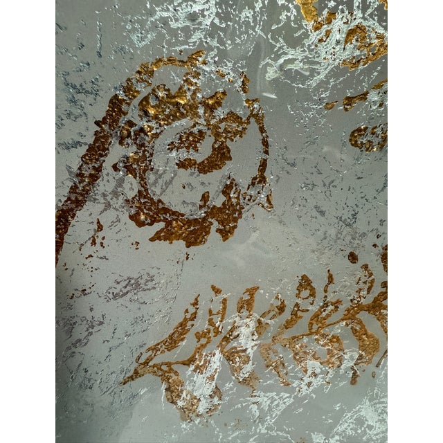 Tony Evans Late 20th Century Tony Evans Painted Art Glass Decorative Plate For Sale - Image 4 of 6