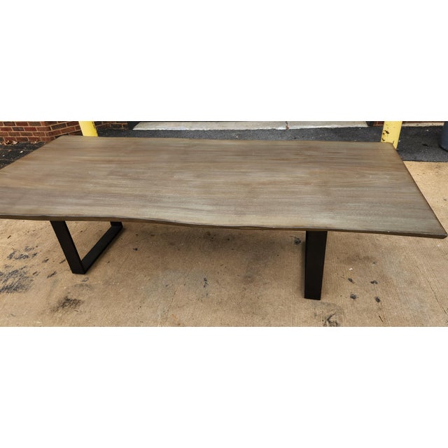 Wood Century Furniture Guanacaste Single-Slab Wood Dining Table For Sale - Image 7 of 9