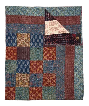 Checkerboard 6 Patchwork Quilt, Queen - Multi-Color