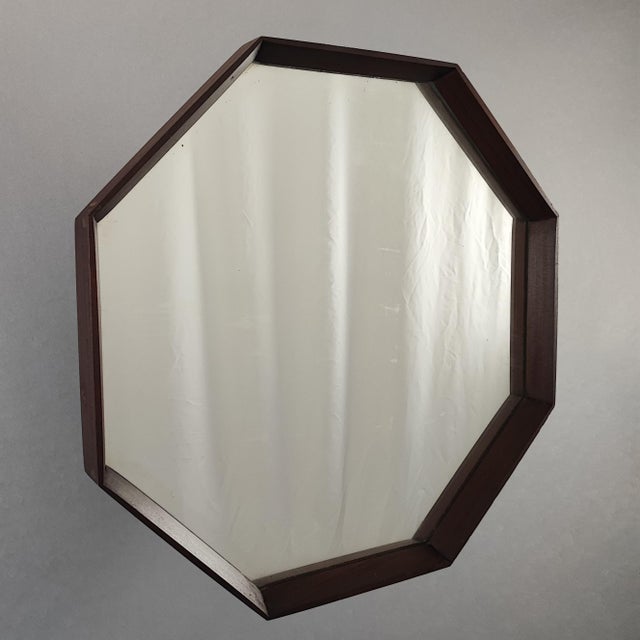 Octagonal Teak Mirror, 1960 For Sale - Image 6 of 6