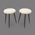Modern White Bouclé Stools, 1950s, Set of 2 For Sale - Image 3 of 13