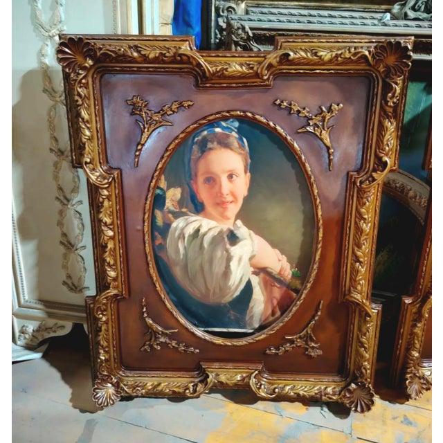 Bring timeless charm and classical elegance to your interior with this decorative portrait artwork featuring a young girl...