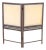British Mahogany & Silk Two-Panel Folding Screen For Sale