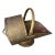 Vintage Brass Coal Scuttle Bucket With Handle - Rustic Patina Finish - 18" For Sale