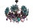 Large Vintage Chandelier Crystal Antique Different Daisy Colourful Hand Painted 8 Lamps Bohemian Light For Sale - Image 6 of 10