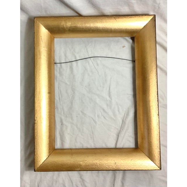 Heavy Thick Gold Frame 12x16” image size overall size 16 1/2” x 20” tall 2 1/2 inches deep. It is in good age-appropriate...