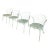 1950s Woodard Pinecrest Wrought Iron Patio Dining Chairs - Set of 4, Attrbiuted For Sale