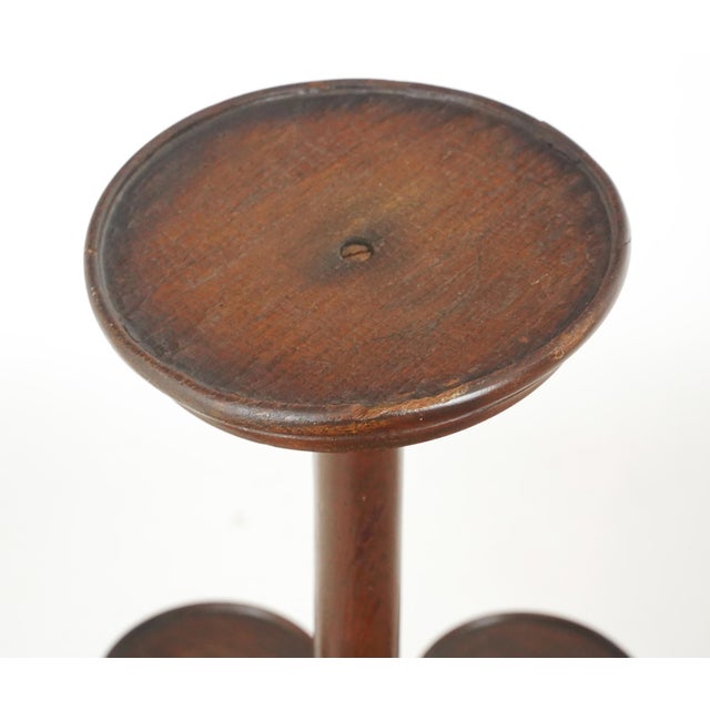 Early 20th Century Victorian Spinning Fretwork Freestanding Plant Stand For Sale - Image 4 of 9