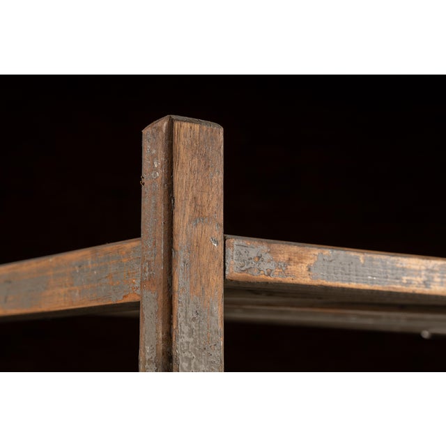 Early 20th Century Early 20th Century Industrial Wood Rolling Drying Rack With Steel Hardware For Sale - Image 5 of 9