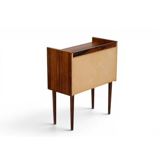 Mid-Century Modern Small Three Drawer Rosewood Chest of Drawers For Sale - Image 3 of 4