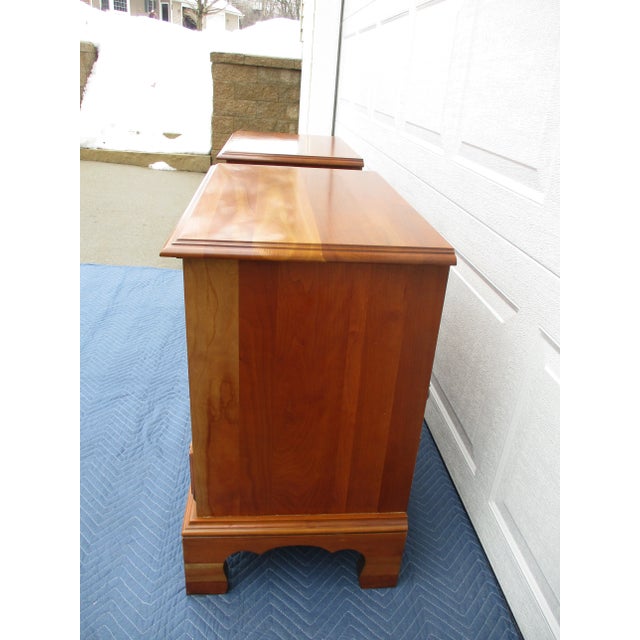 Chippendale Large Cherry Chippendale Nightstands -Harden Furniture For Sale - Image 3 of 11