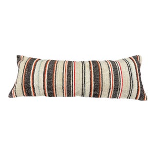 Turkish Hemp Pillow Cushion Natural Beige Black Cushion Cover 14x40 For Sale