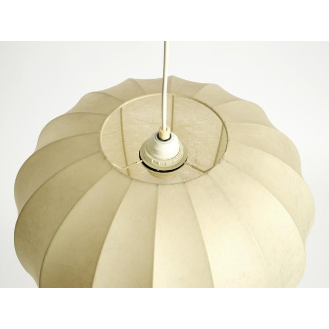 Beige Small Cocoon Pendant Lamp, 1960s For Sale - Image 8 of 14