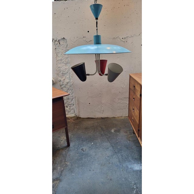 Zeist Ceiling Lamp by H. TH. J. A. Busquet for Hala, 1950s For Sale - Image 6 of 13