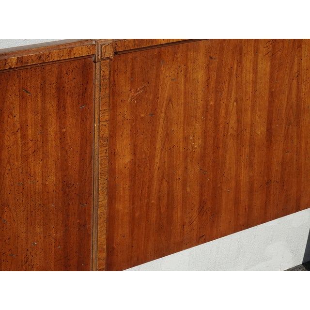 Brown Vintage Mid Century Modern Brown Low Profile King Headboard For Sale - Image 8 of 12