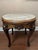Antique French Renaissance Revival Center Table Round Marble Carved Walnut c1900. Direct from France, a stunning antique...