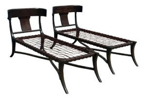 Modern Medellin Mid-Century Style Chaise Lounges. - a Pair