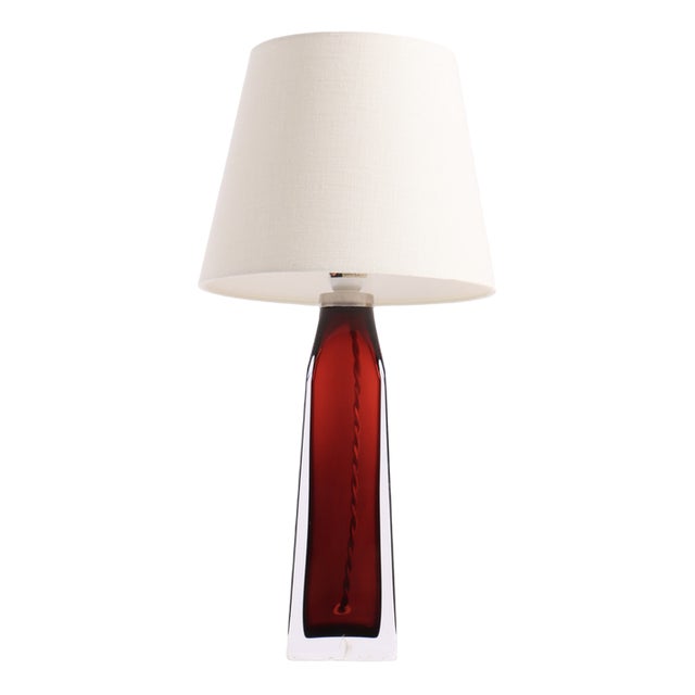 Mid-Century Table Lamp by Carl Fagerlund for Orrefors, 1950s For Sale