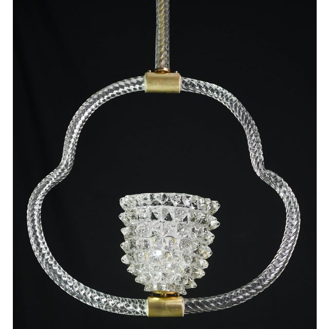 Transparent 1940s Extraordinary Clear Rostrato Murano Glass Chandelier by Barovier & Toso For Sale - Image 8 of 12