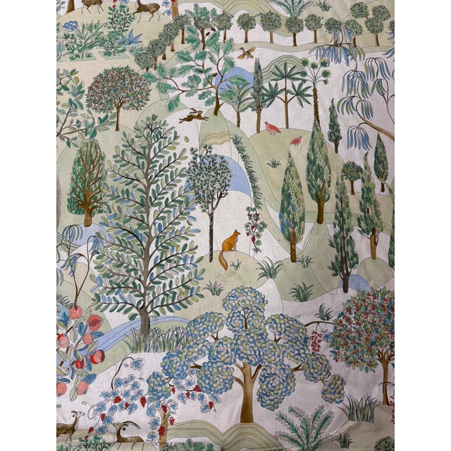 Brunschwig & Fils Brunschwig & Fil's "Folklore Print -Meadow" Performance Fabric - 2 Yard Piece For Sale - Image 4 of 9