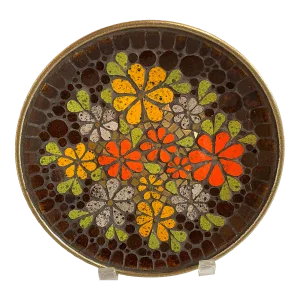 Vintage Original Mosaic Plate by Wilma Brown of California