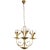 Metal Italian Modern Floral 1940s-1950s Chandelier For Sale - Image 7 of 7