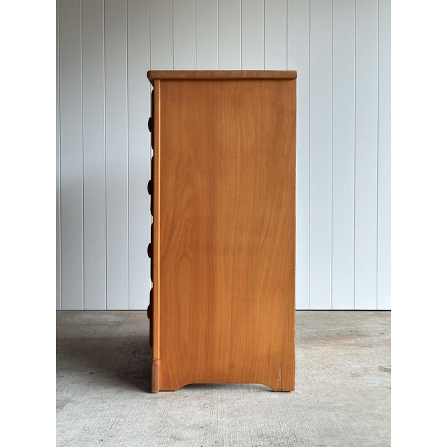 Vintage Honey Tone Wooden Chest of Drawers For Sale - Image 14 of 14