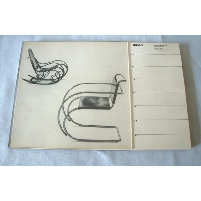 Original unused Mid-Century Modern design office desk calendar published by the Museum of Modern Art (MOMA) in New York...