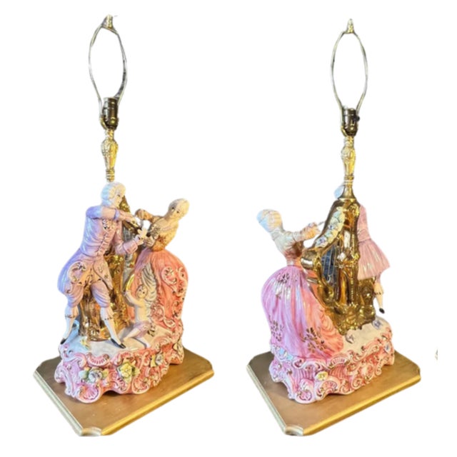Capodimonte Porcelain Lamp- Musicians For Sale - Image 13 of 18