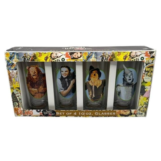 Vintage Glass Tumblers Featuring 'The Wizard of Oz' Characters by Vandor - A Set of 4 For Sale - Image 10 of 15