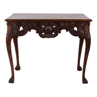 Irish Mahogany Side Table, 19th Century For Sale