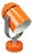 Orange Metal and Chrome Lamp by Stanislav Indra, Former Czechoslovakia, 1970s For Sale