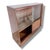 Brown Mid-Century Sliding Door Display Bookcase with Adjustable Glass Shelves For Sale - Image 8 of 9