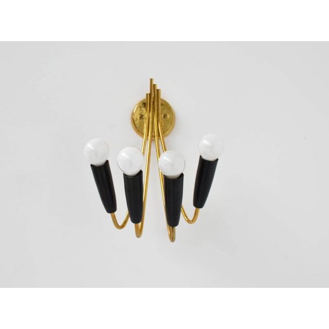 BAG Turgi Vintage Four-Flame Wall Light from Bag Turgi, 1959 For Sale - Image 4 of 4