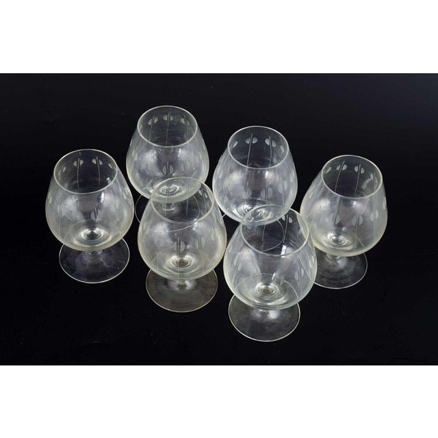 Per Lütken for Holmegaard. Kirsten Piil. Designed by Per Lütken in 1956. 6 port wine glasses, ca. 1950/60s. Mouth-blown...