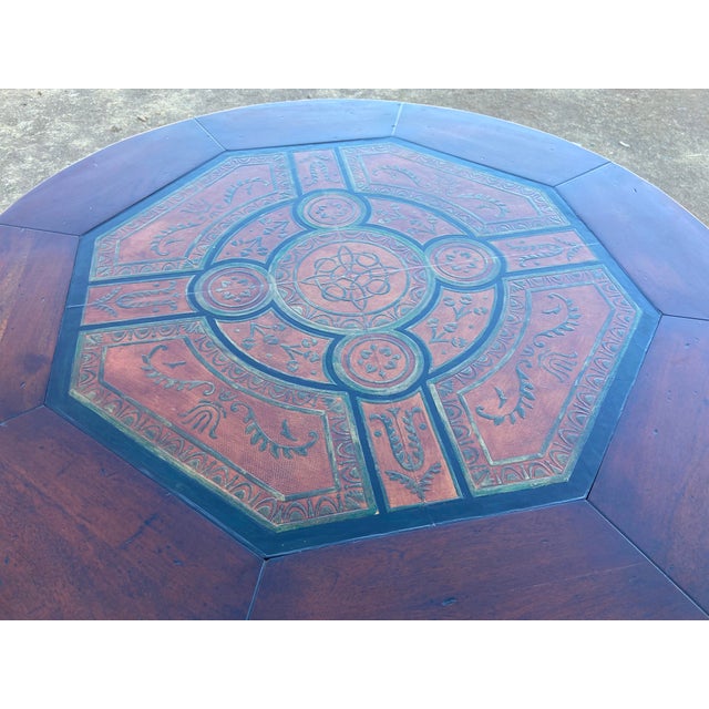 Wood Vintage English Eight-Legged Inlaid Dining Accent Table For Sale - Image 7 of 18