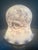 Glass Vintage Frosted Blue Glass Rose Lamp Shade With Ruffled Scalloped Edge For Sale - Image 7 of 9