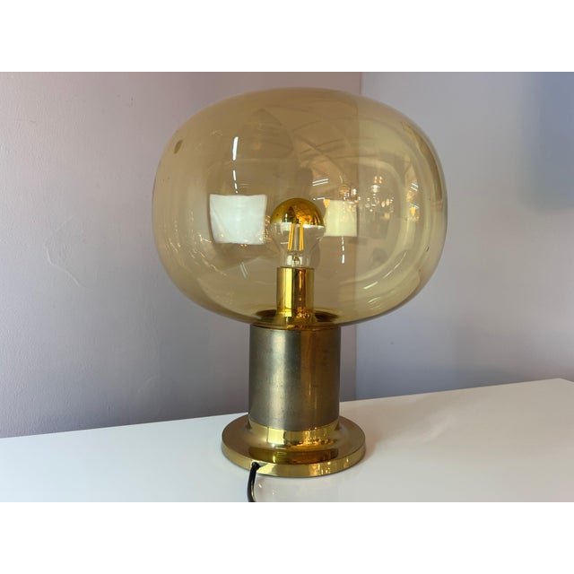 Table Lamp in Brass and Glass For Sale - Image 9 of 11