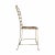 Antique wrought and cast iron garden chair with metal basket weave seat and backrest. Distressed painted finish....