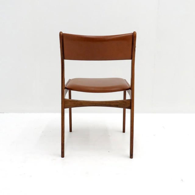 Set of 8 Danish Modern, Palisander & Leatherette, Dining Chairs, 1960 For Sale In Los Angeles - Image 6 of 10