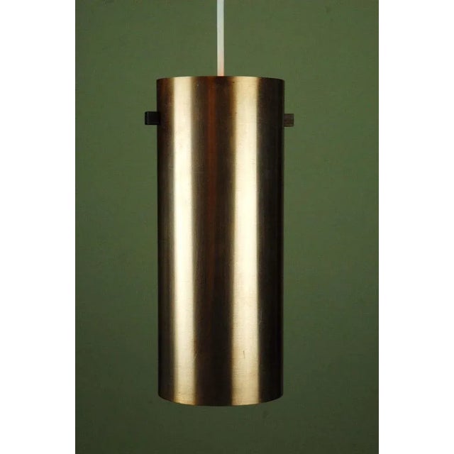1970s Copper & Teak Pendant Lamp by Uno & Östen Kristiansson for Luxus, Vittsjö, Sweden, 1960s For Sale - Image 5 of 10