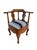 A rare and beautifully preserved 18th C George II "roundabout" or corner commode chair, crafted from solid walnut wood...