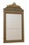 Attractive French wall mirror, having original bevelled edge glass in moulded and flower carved gilded frame with floral...