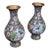 Pair of Vintage Baluster Form Vases, Oriental, Cloisonne, Posy Urn, Circa 1960 For Sale