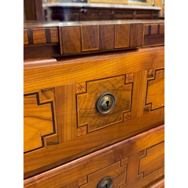 Wood 19th Century Italian Neo-Classical Walnut Commode For Sale - Image 7 of 7