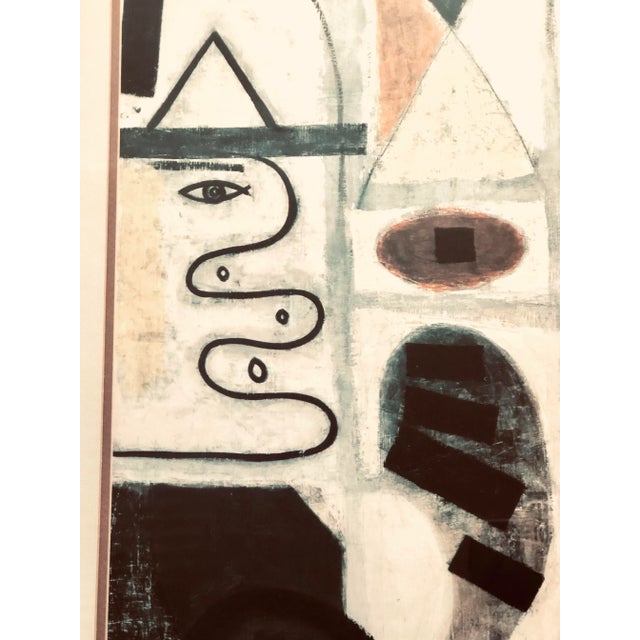 Mid-Century Modern Mid Century Abstract Art ‘The Seer’ After Adolf Gottlieb, Signed and Framed For Sale - Image 3 of 7