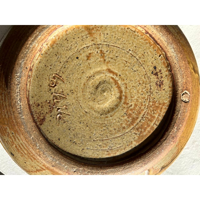 Ceramic Monumental Plum Tree Pottery 1970s Mid Century Low Bowl For Sale - Image 7 of 7