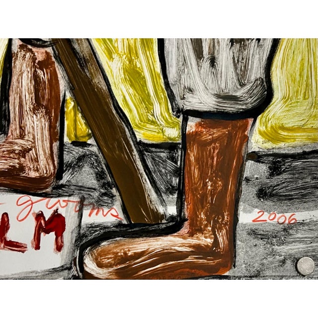 Red Grooms, Huge Red Grooms Monotype Oil Painting LA Hollywood Circus Film Cartoon Pop Art, 2006 For Sale - Image 16 of 18