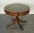Hollywood Regency Fine Regency Drum Top Library Table with Aged Green Leather Top For Sale - Image 3 of 15